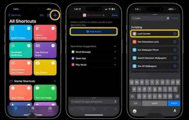 垣曲苹果14锁屏维修店分享iPhone14升级iOS16.4后如何创建锁屏快捷方式 